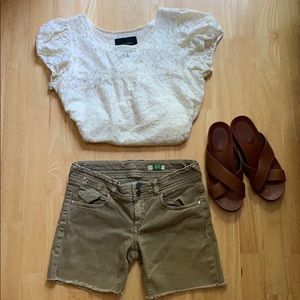 Anthropologie ETT Denim Fray Shorts